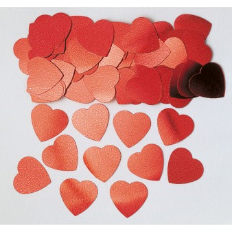 Confetti red metallic hearts Jumbo 14g