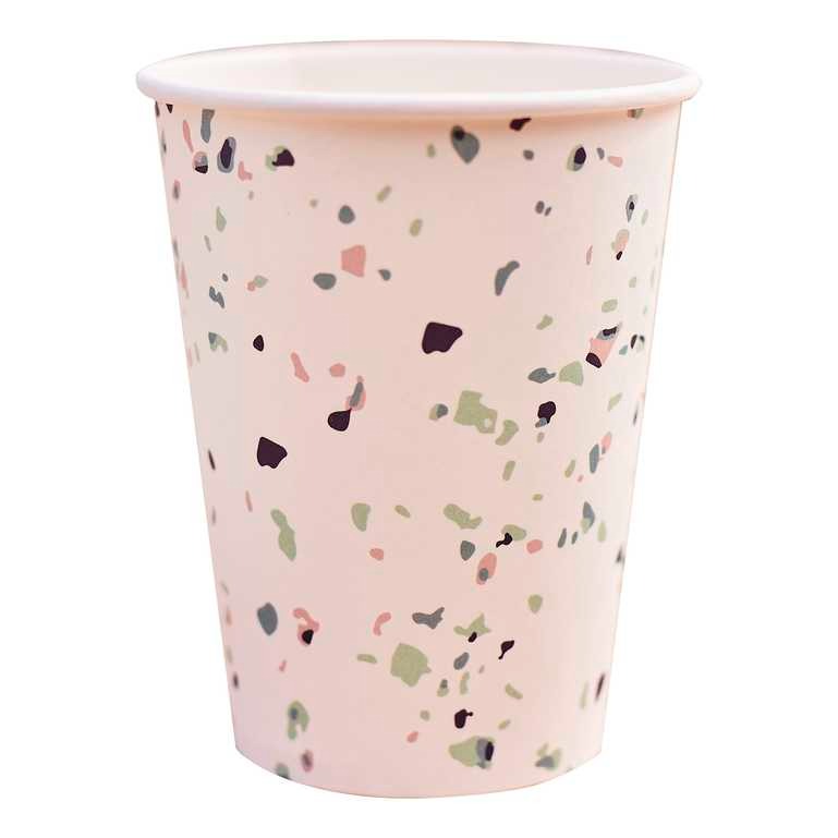Paper cup Terrazzo 8 pcs 260 ml