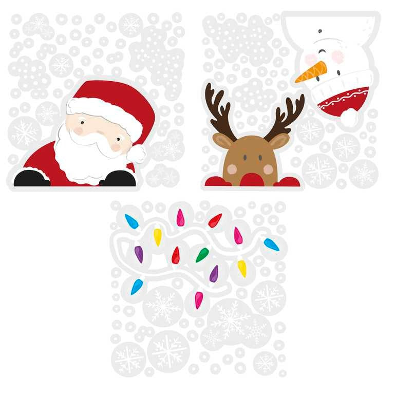 Santa and Friends window sticker
