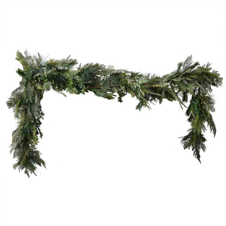 Christmas garland of pine and cypress leaves 3m