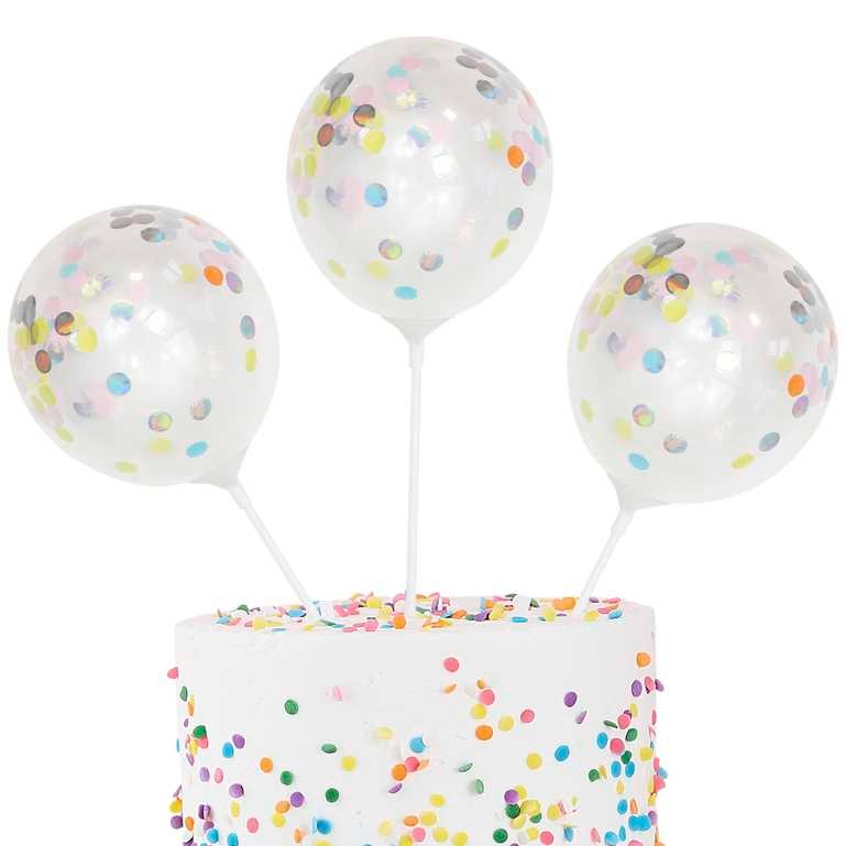 Cake decoration confetti balloons 5 pcs