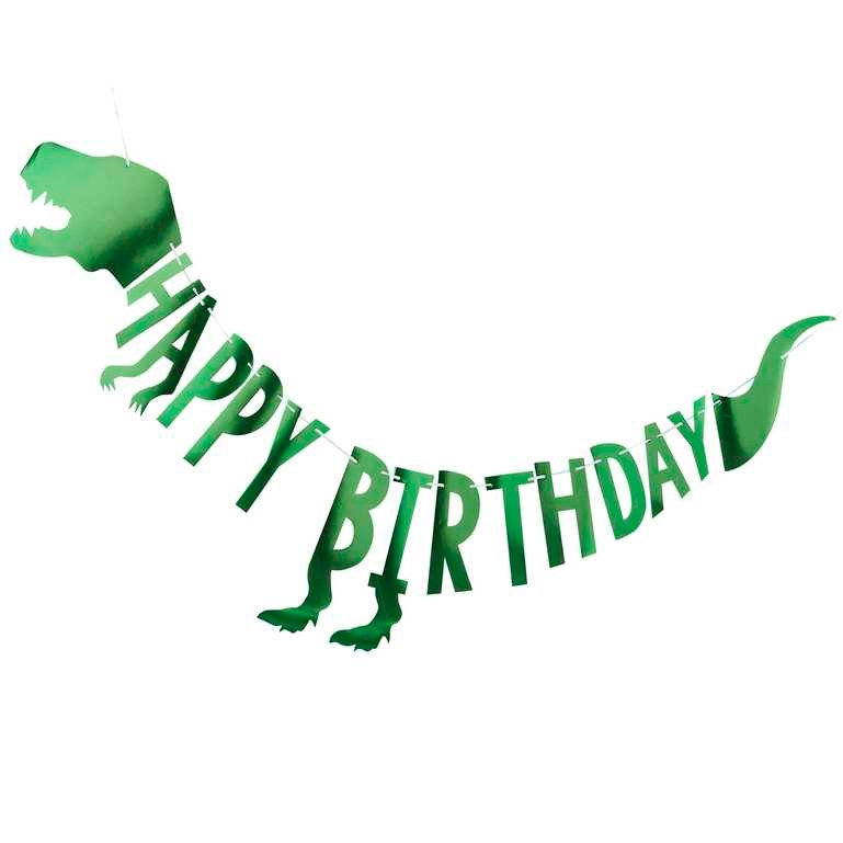 Birthday banner with dinosaurs 2m