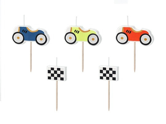 დაბ.დღის სანთელი Racing Cars 2-3სმ 5ც