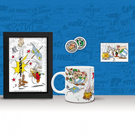 ASTERIX - gift set - mug + magnet + craft frame + badge 2 pcs
