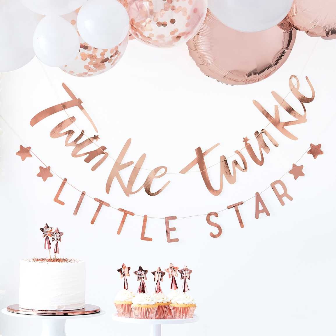 ბანერი სპილენძისფერი Twinkle Twinkle Little Star 2 x 1.5მ