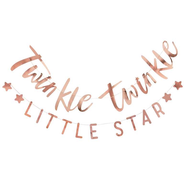 ბანერი სპილენძისფერი Twinkle Twinkle Little Star 2 x 1.5მ