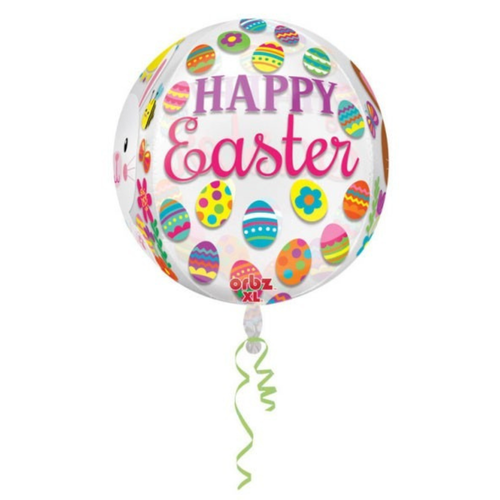 Easter foil balloon with egg and bunny