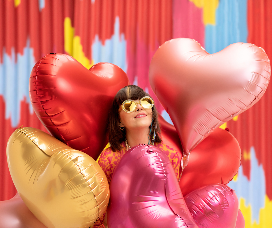 ჰელიუმის გული ბუშტი ვარდისფერი 75 სმ თლილი