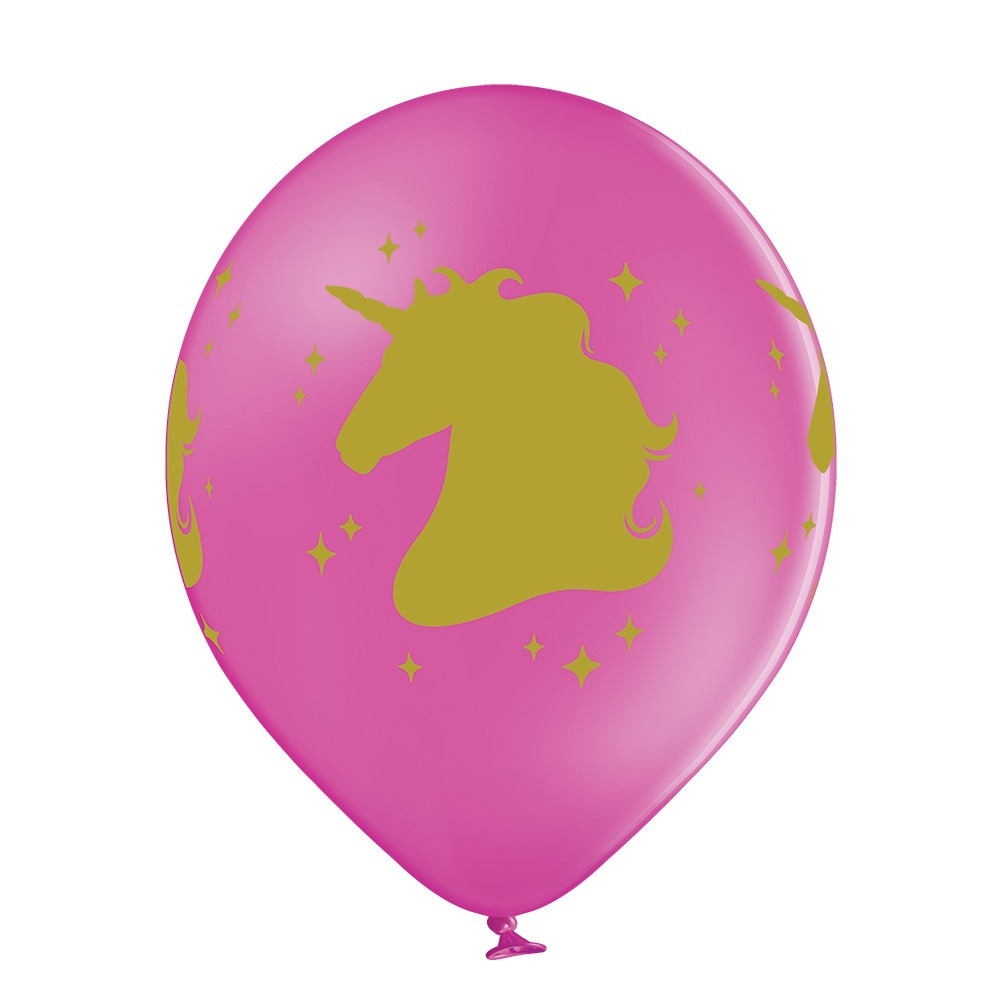 Latex balloon with unicorn head 30 cm 1 pc