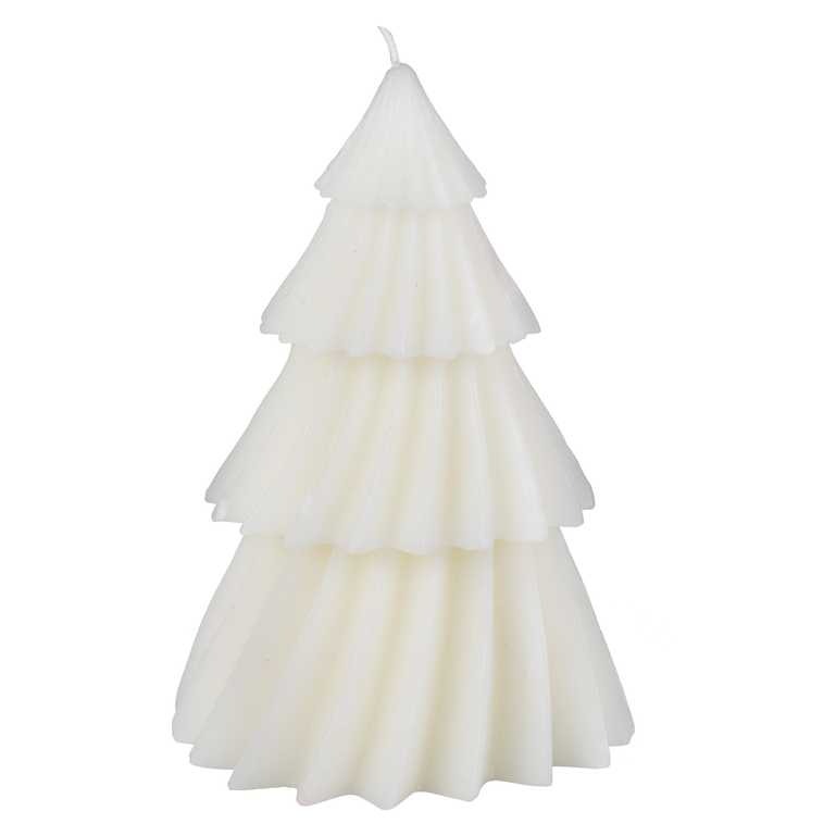 დეკორატიული სანთელი თეთრი ნაძვის ხე