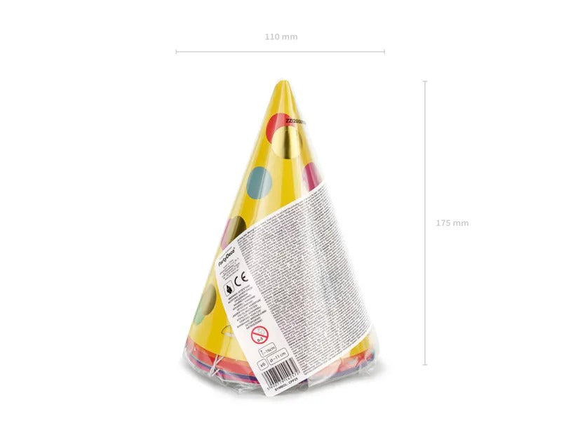 Day hats rainbow 8 pcs