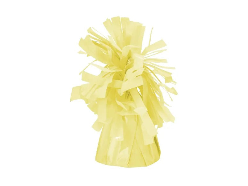 ბუშტის სიმძიმე ფოჩიანი პასტელური ყვითელი  130გრ