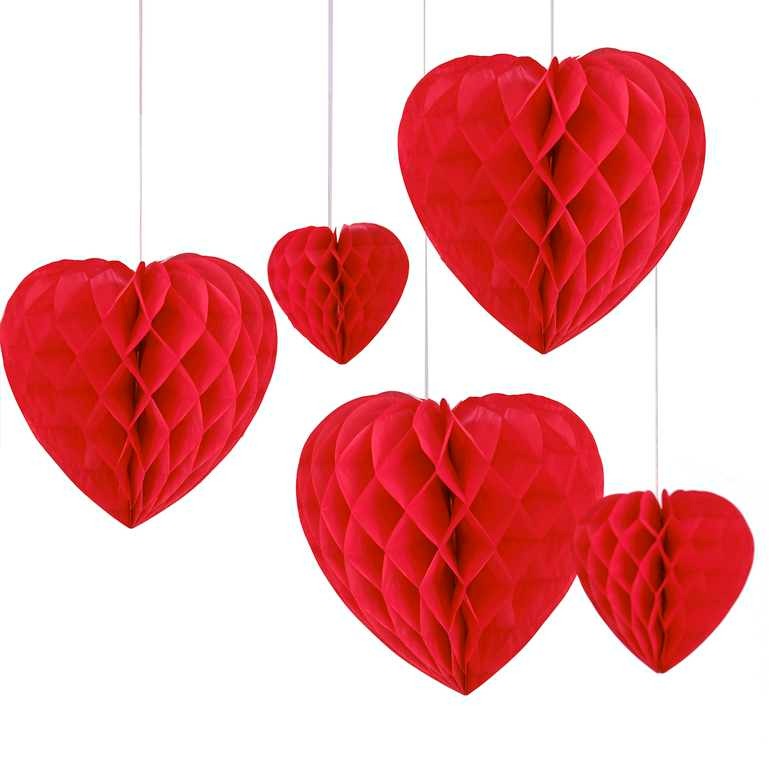 Hanging decoration Heart Honeycombs