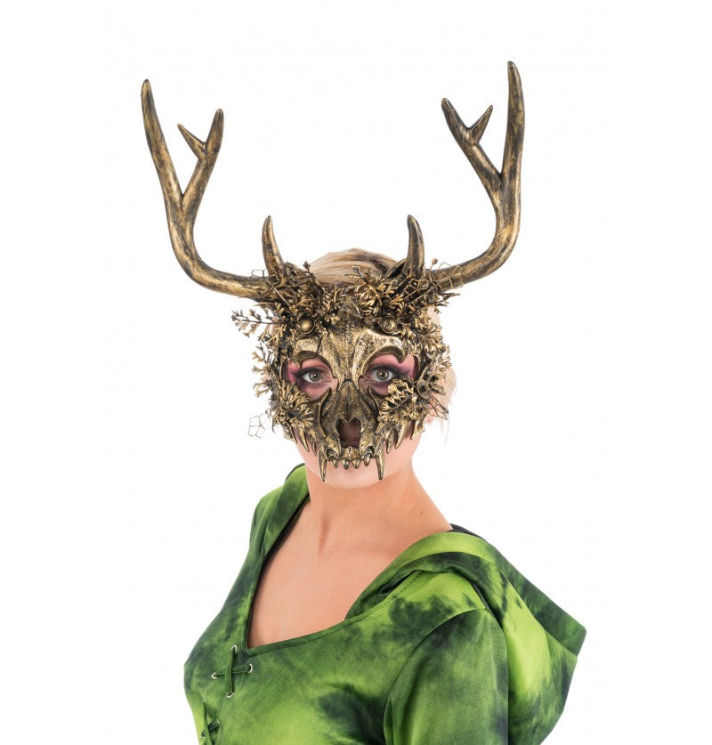 Golden deer skeleton mask