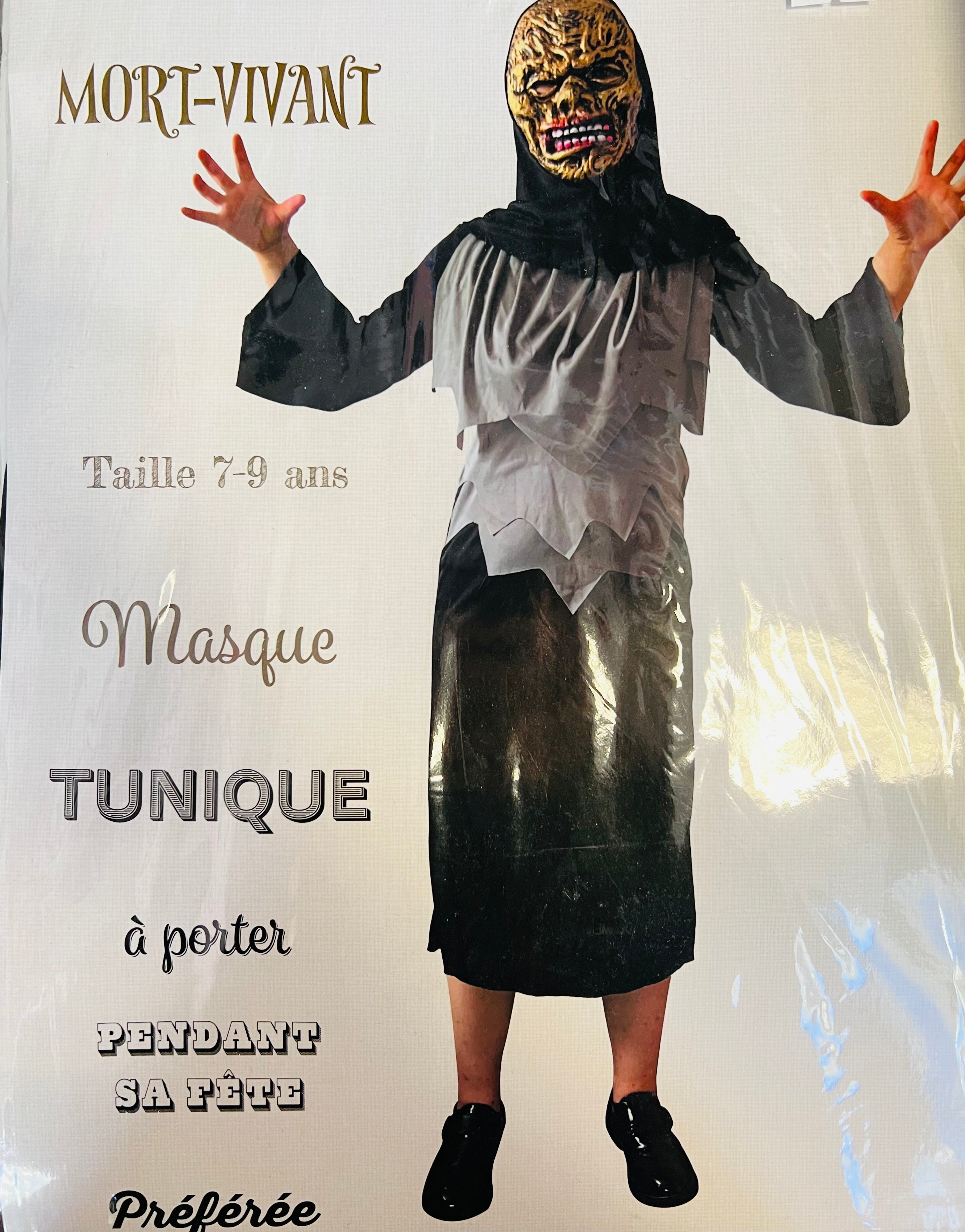 Children's costume with mask "LIVING DEAD" 7-9 years