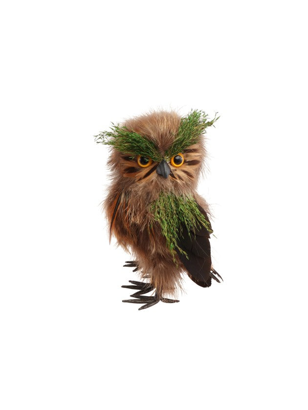 დეკორაცია ტყის ბუ 12CM X 10CM X 20CM