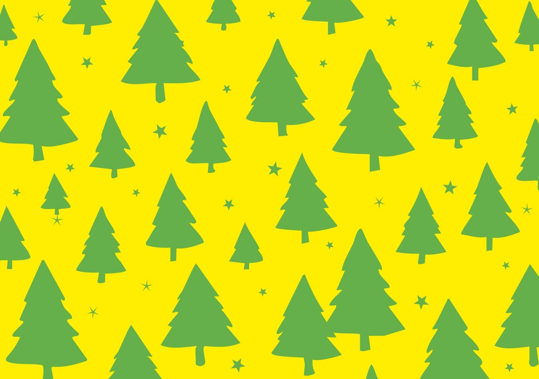 საახალწლო მისალოცი ბარათი ნაძვის ხეები