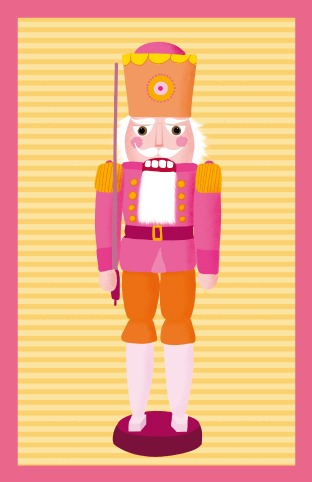 მინი საახალწლო მისალოცი ბარათი  მაკნატუნა