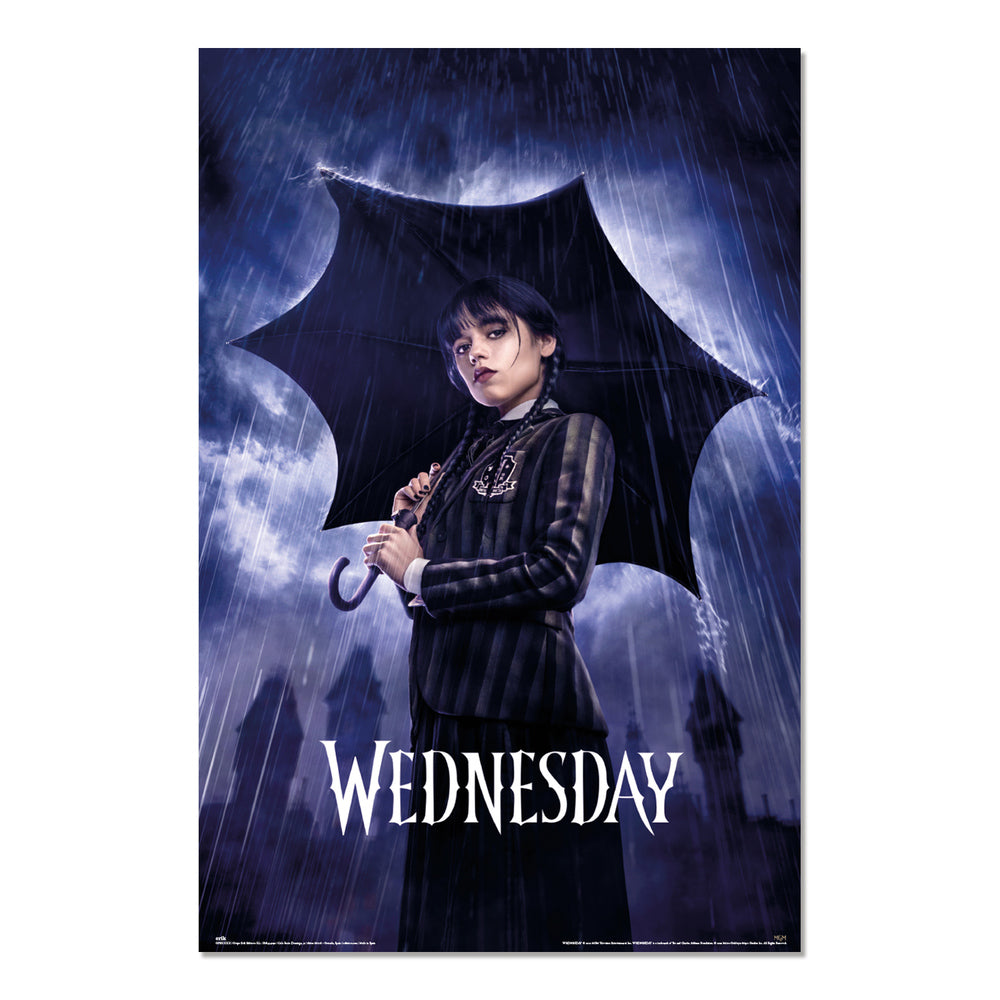Poster-Wednesday Umbrella 91.5x 61cm-Adams family