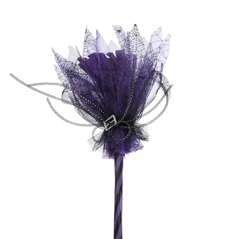 Witch's broom in black-purple 28cmX1.08m