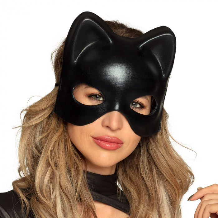 Cat half face mask black