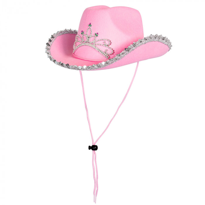 Pink cowboy hat with glitter