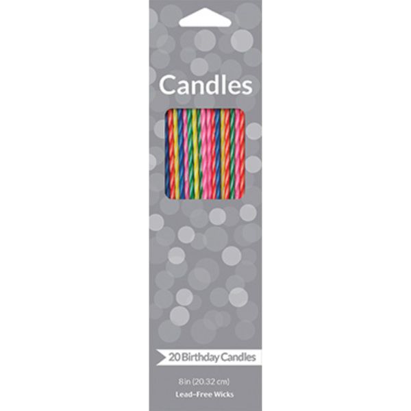 Colored thin candles 20 pcs