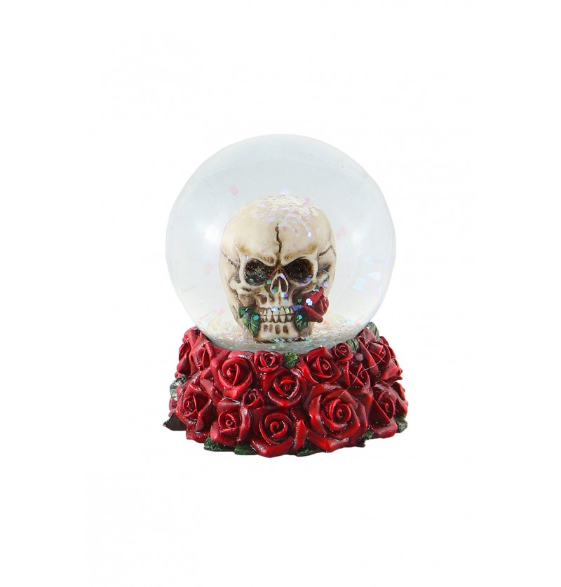 Water Ball with Skull and Roses 6.9CM X 8.4CM HT