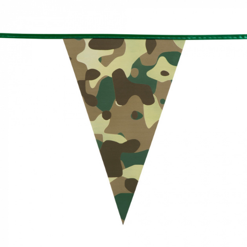 Triangular flag-banner camouflage 6m