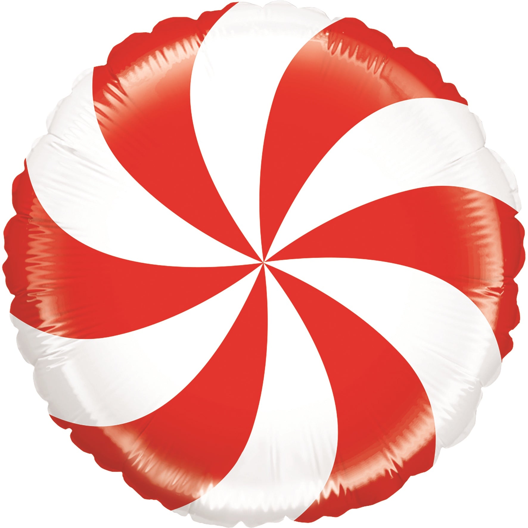Foil balloon striped candy red 53cm