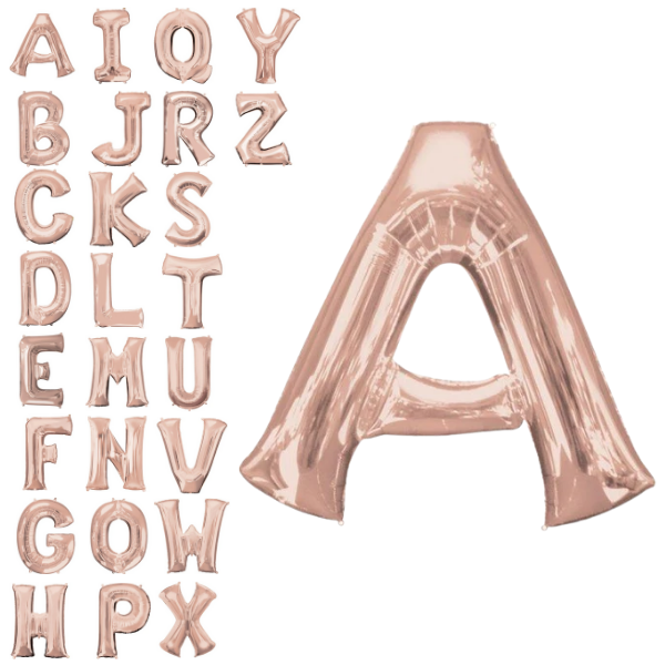 Brass balloon letters 86 cm
