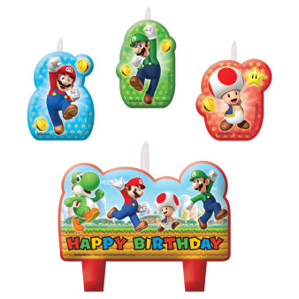 Candle 4pcs Super Mario 4.5 / 6 cm