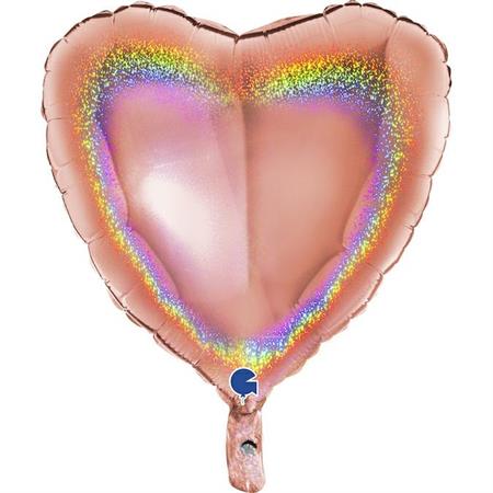 Foil balloon shiny heart 46cm different colors
