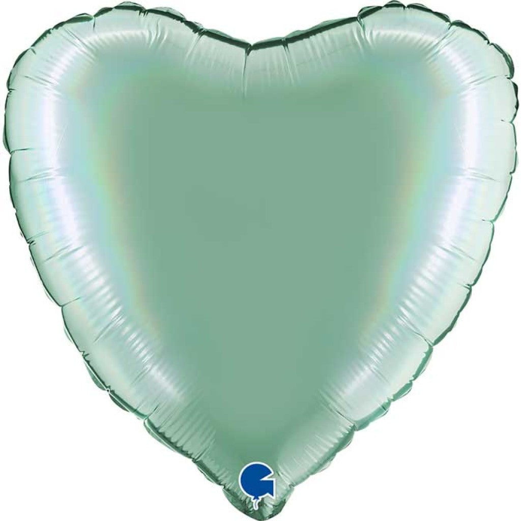 Foiled holographic heart balloon 43 cm different colors