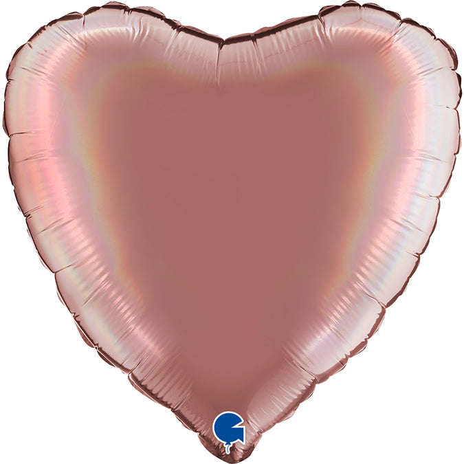 Foiled holographic heart balloon 43 cm different colors