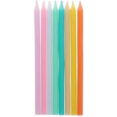 Candle in pastel colors 10 cm 24 pcs