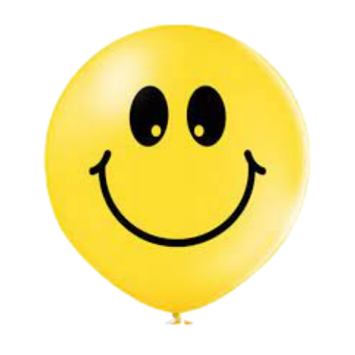 Smiley yellow balloon 60 cm 1 pc