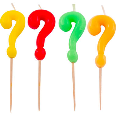 Candle question mark 1 different colors