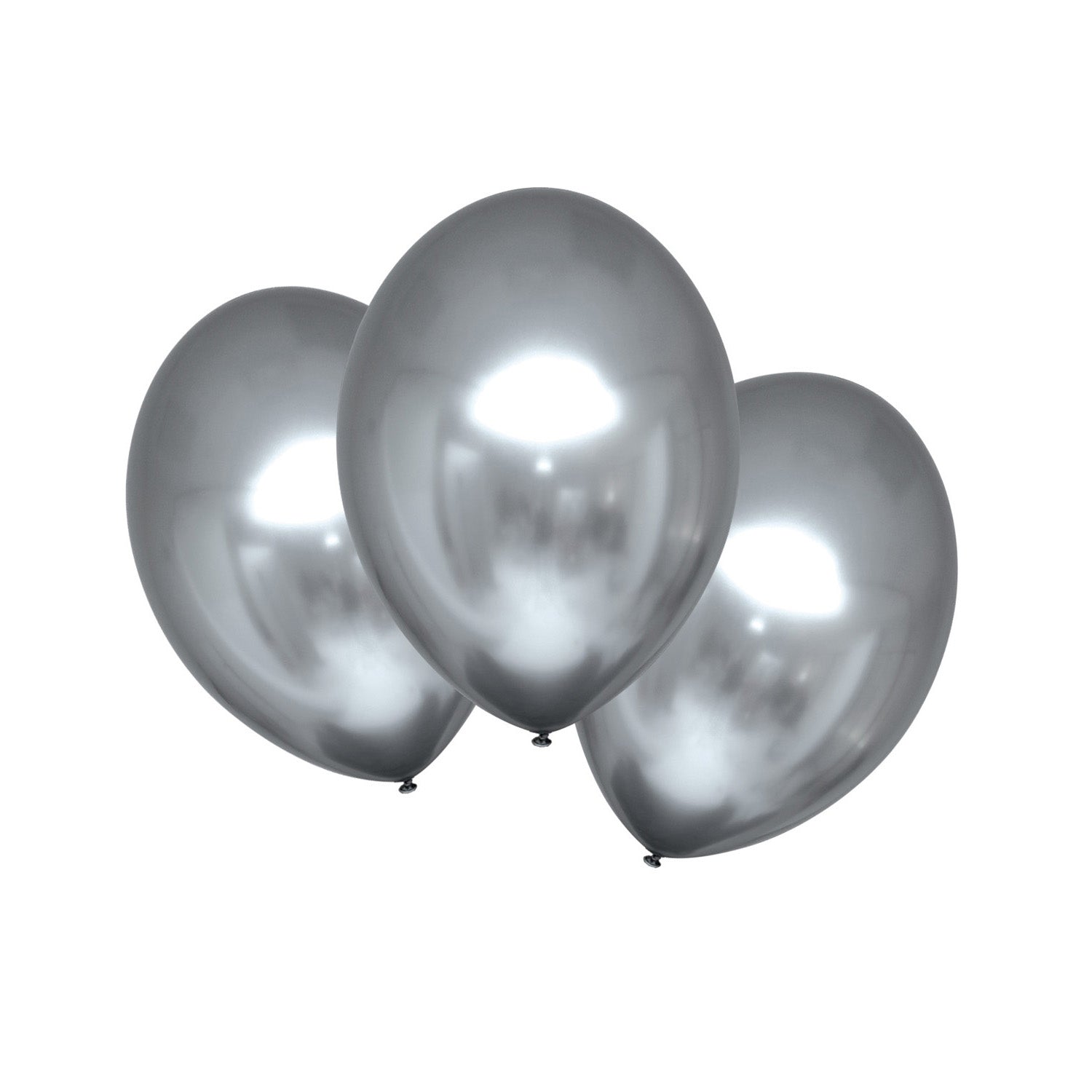 Chrome balloon silver 3 pcs