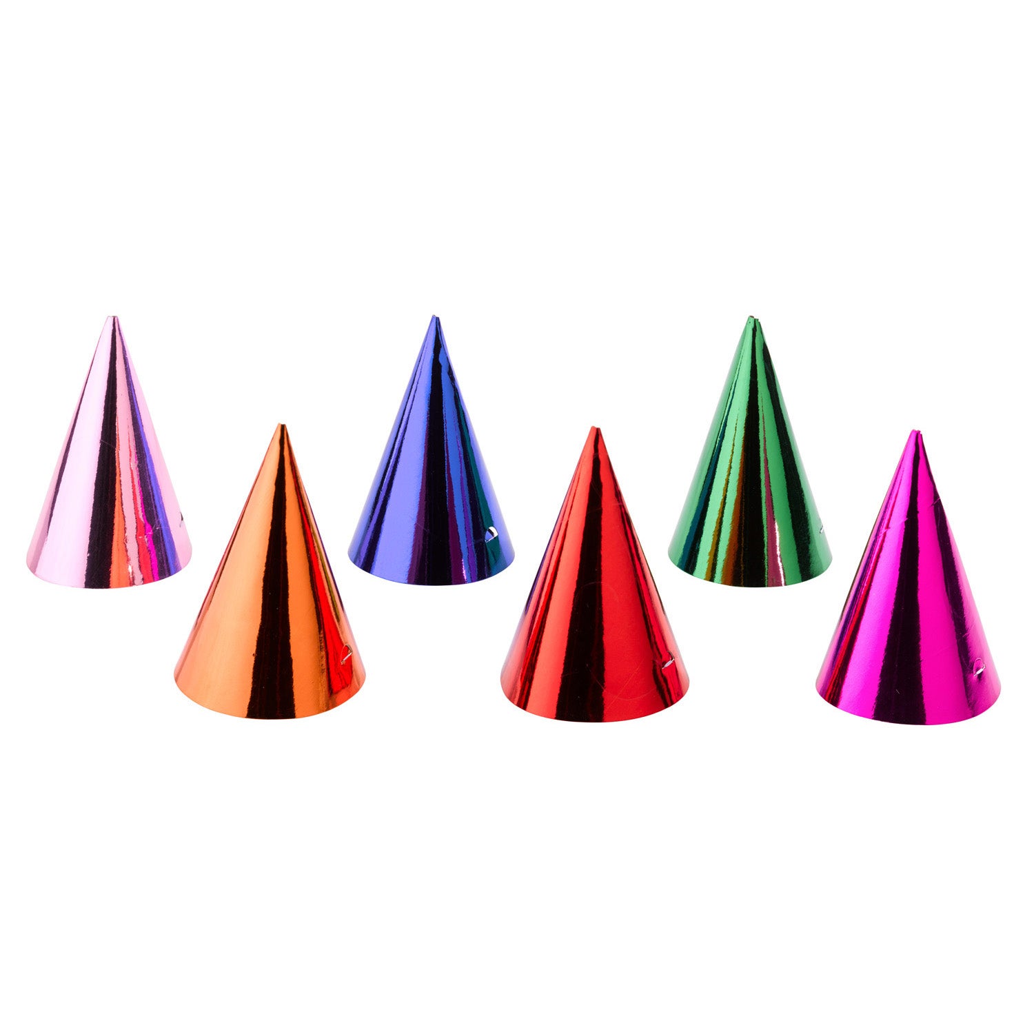 Colorful glossy hats for the first day 15.5 cm 10 pcs