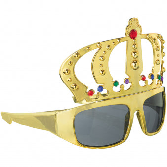 მხიარული სათვალე "მეფე" ოქროსფერი