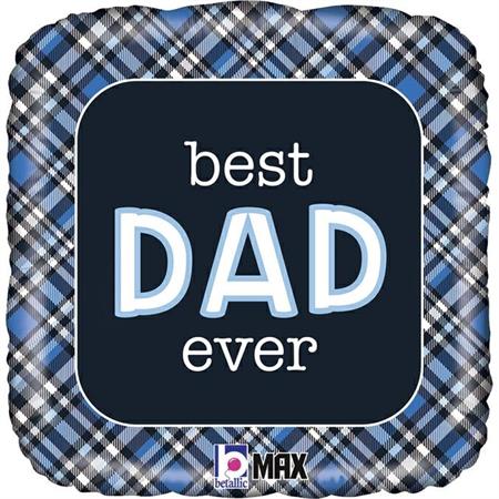 ფოლგირებული ბუშტი Best Dad Ever 32×32 სმ