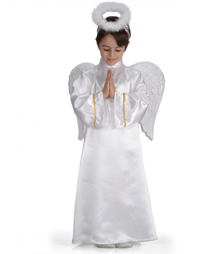Angel costume (satin tunic and wings) for different ages