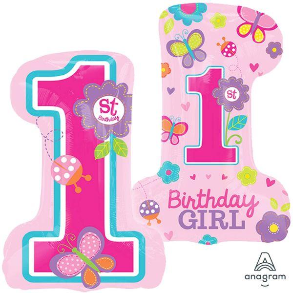 Balloon girl's first birthday