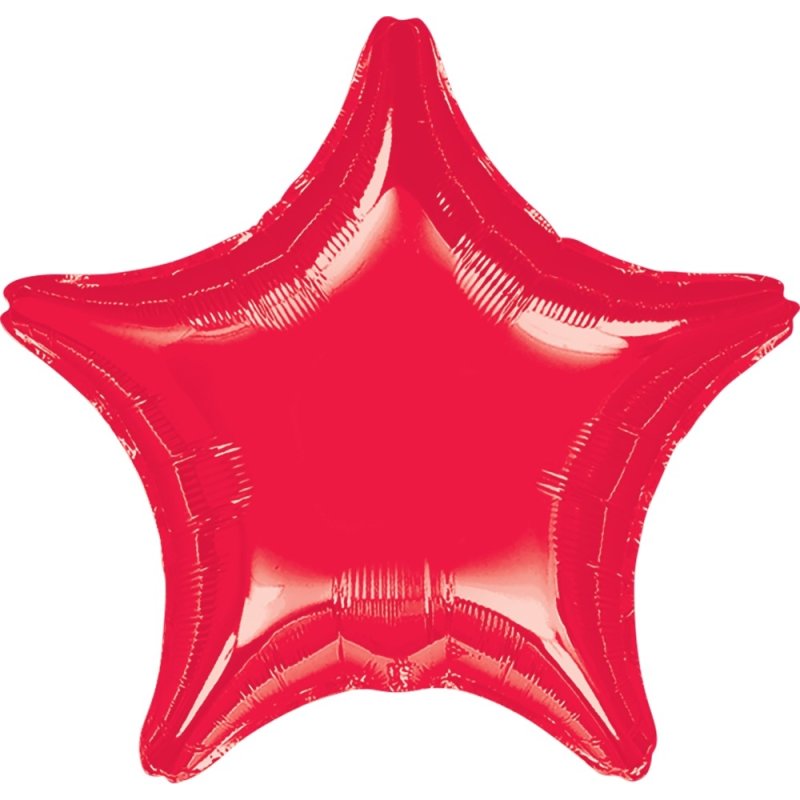 ფოლგირებული ვარსკვლავი ბუშტი სხვადასხვა ფერის 45 სმ