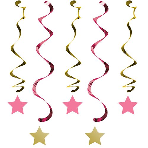 Hanging decoration ONE LITTLE STAR - GIRL 5 pcs
