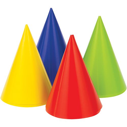 Colorful one-color mini hats 10 cm 8 pcs