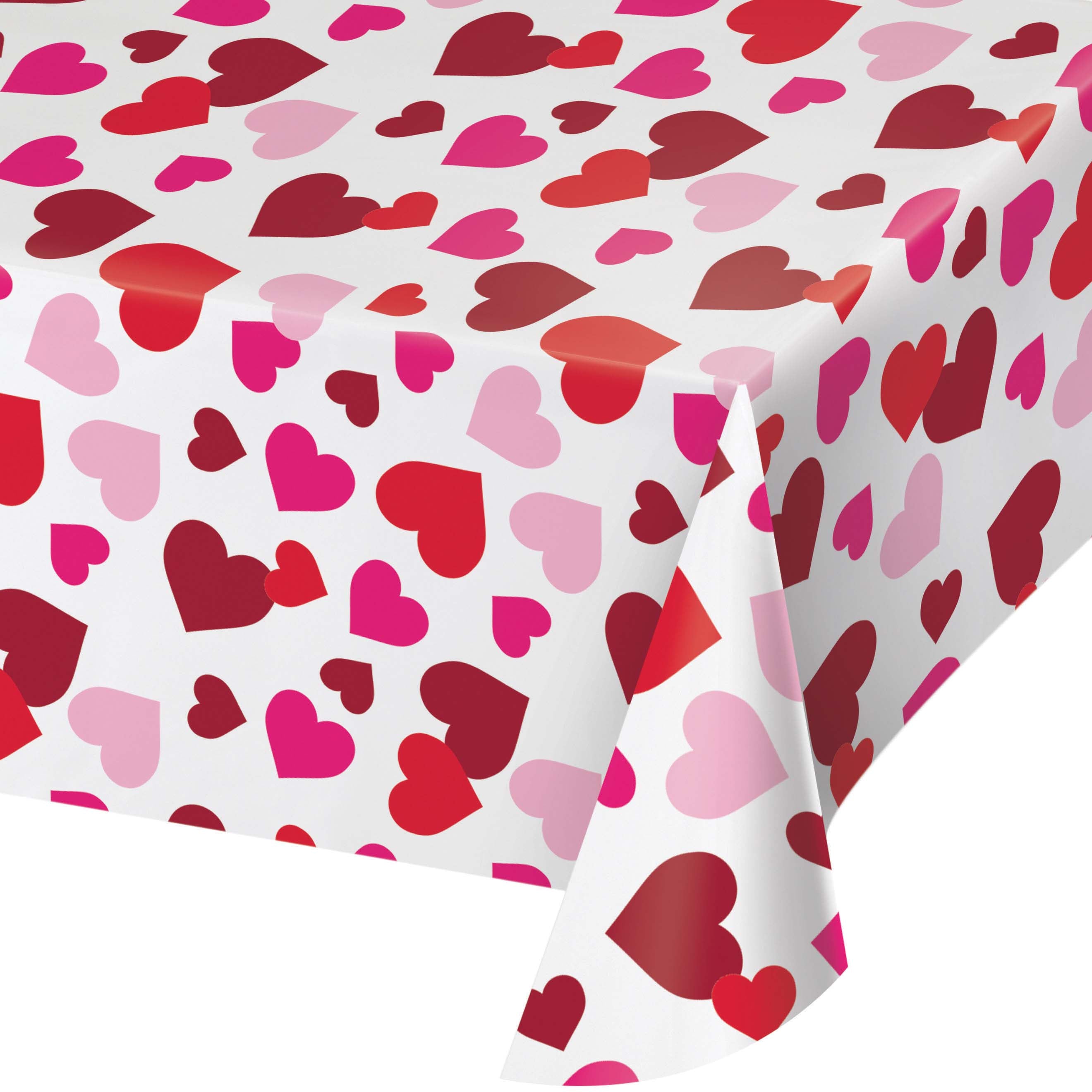 Table cover with hearts 137X259 cm