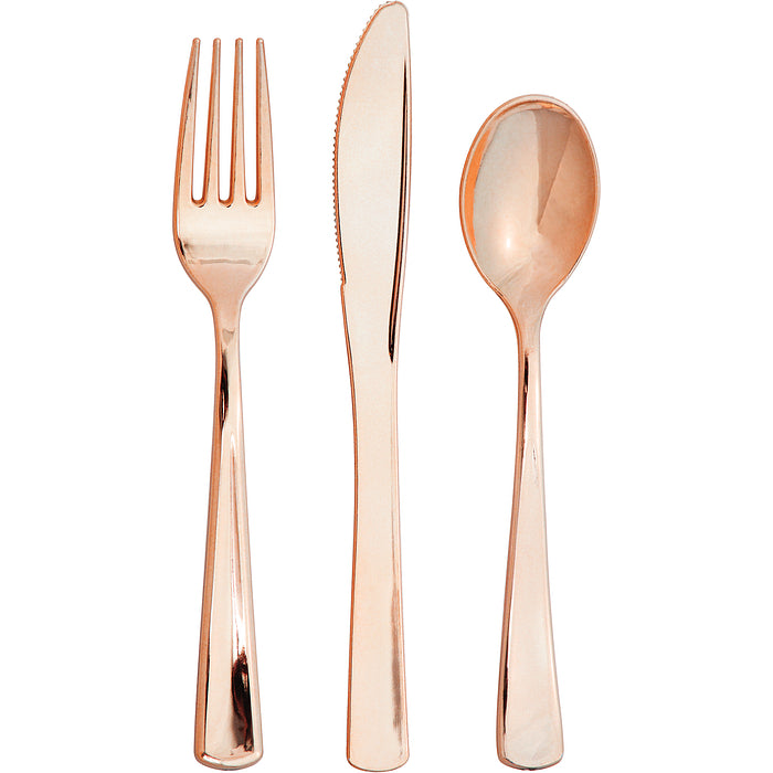 Knife-fork-spoon metallic 24 pcs