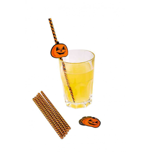 Halloween paper straws 6 pcs